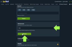 Betika withdrawal step 4